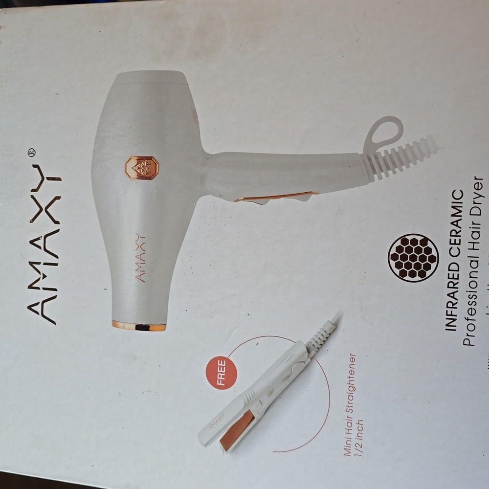 AMAXY Hair Dryer & Mini Flat Iron Set*
